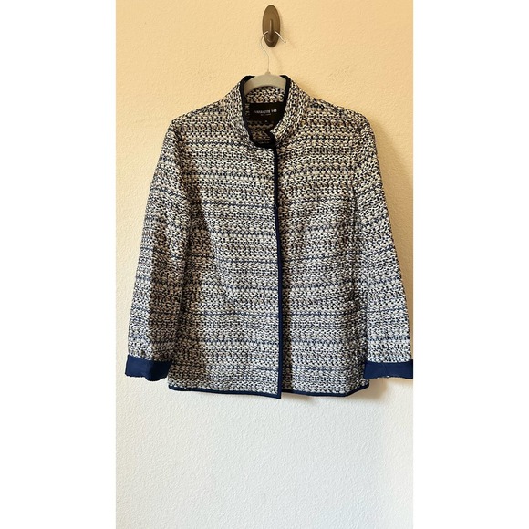 Lafayette 148 Branson Stand Collar Tweed Jacket Sz. M - Picture 4 of 11